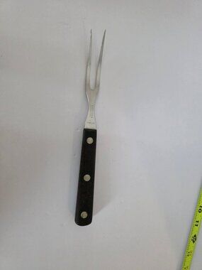Wear-Ever Professional Carving Fork Wooden Handle 12" Stainless Steel Heavy-Duty